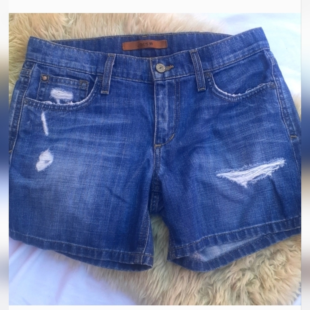 Joe's Jeans Distressed Blue Denim Shorts
